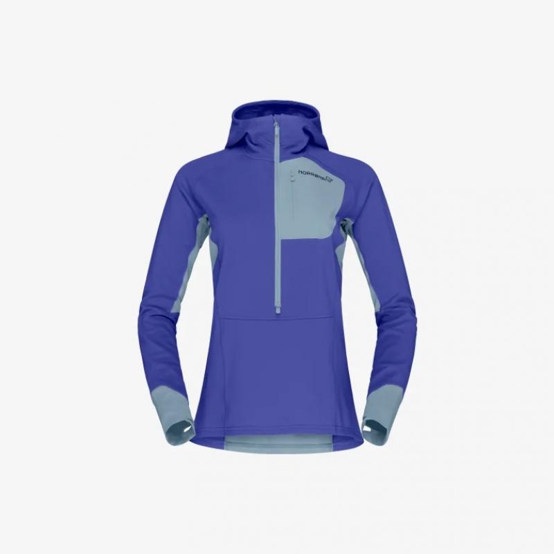 Norrøna Norrøna Senja warm1 hood W fleecegenser, royal blue Alvdal-Tynset Sport, Tynset 1