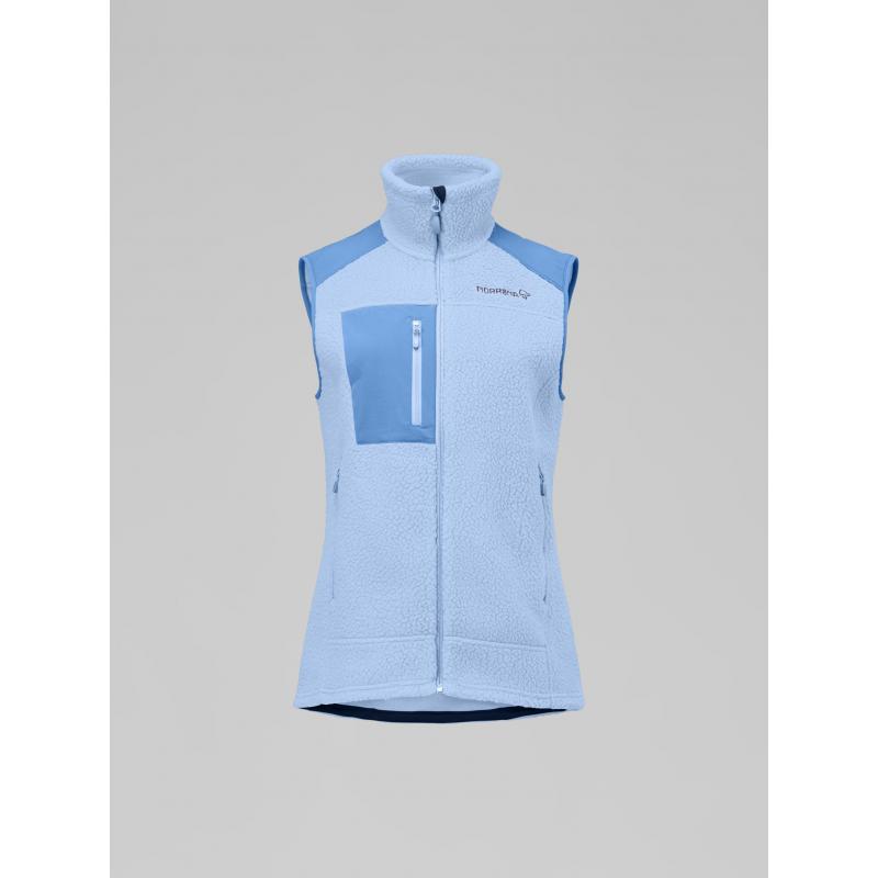 Norrøna W's Trollveggen warm3 Vest, cashmere blue/allure