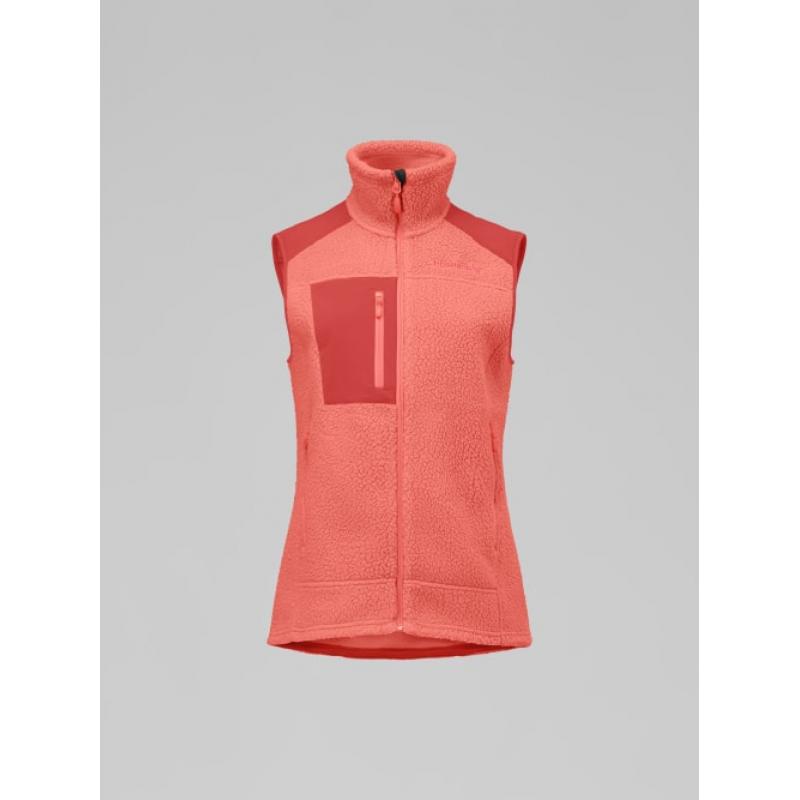 Norrøna W's Trollveggen warm3 vest, deep sea coral/ baked apple