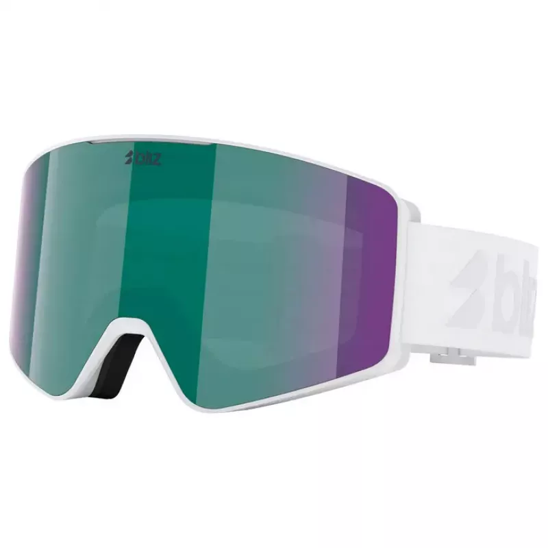 BLIZ  OZG8008 Skibriller, White/ Green Multi