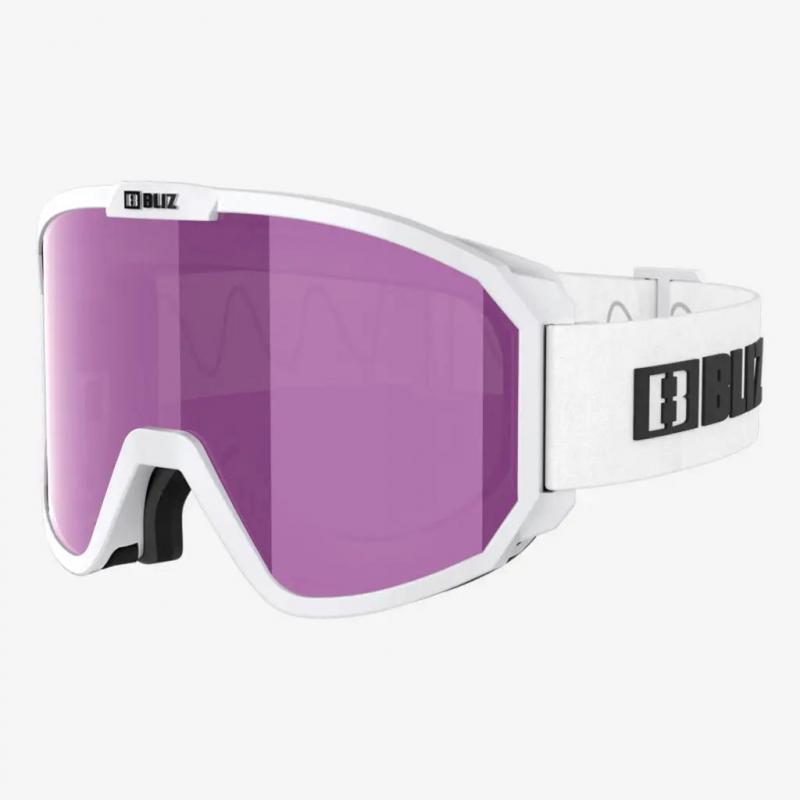 BLIZ Rave junior Skibriller, Matte White/ Brown Pink Multi