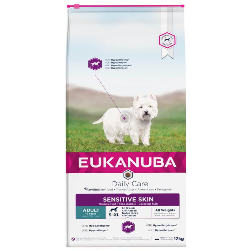 Eukanuba Daily Care Sensitive Skin Fish S-XL, 12 kg