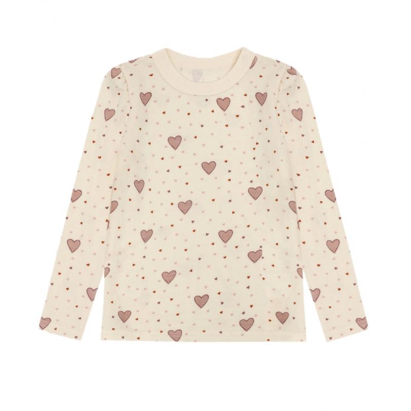 Hust & Claire Abba hearts Puff genser barn, offwhite