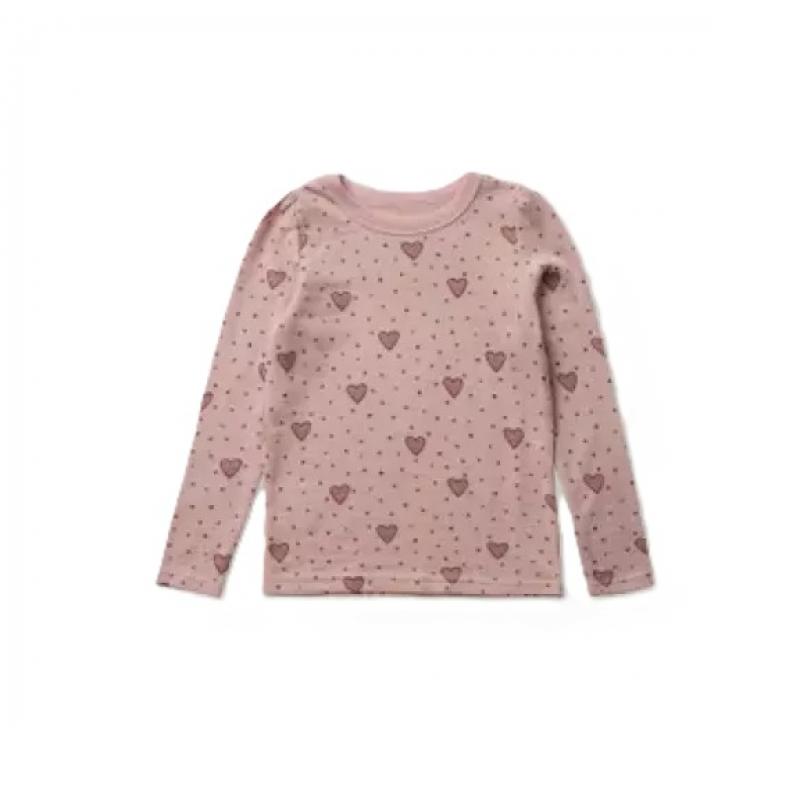 Hust & Claire Abba hearts puff genser barn, dusty rose