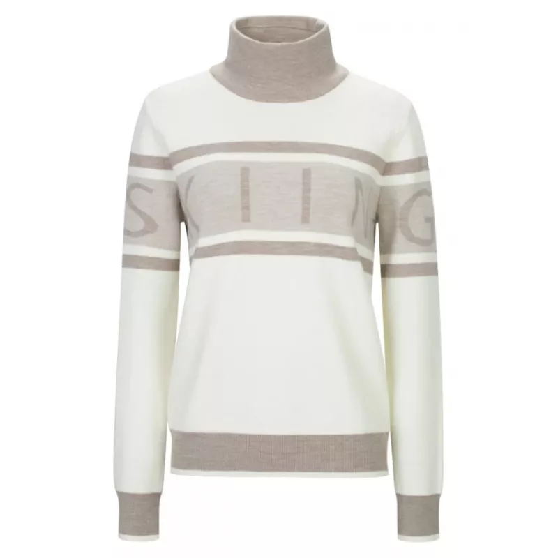 WoolLand Solsidan Knitted sweater woman, snow white