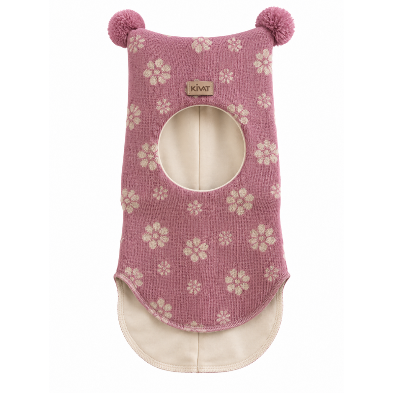 Kivat Balaclava Flower, Dusty Rose/ Latte