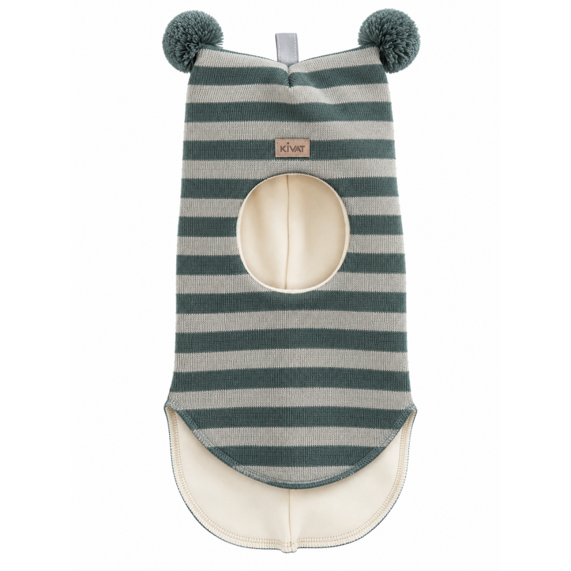 Kivat Balaclava Striper, Latte/ Green