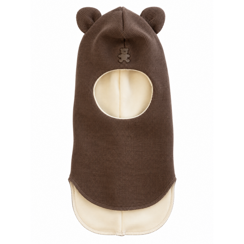 Kivat Balaclava Teddy med ører, Mocha