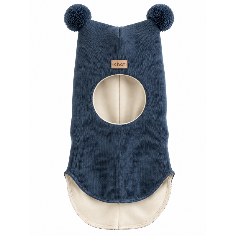 Kivat Balaclava med skinnlapp, Blue Melange