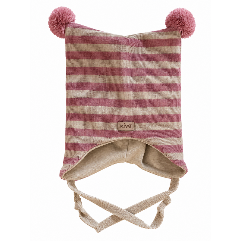 Kivat Knytelue Striper, Latte/ Dusty Rose
